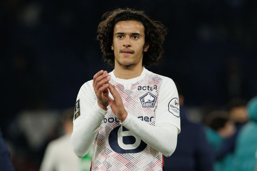 Paris, France - March 1: Ayyoub Bouaddi of Lille OSC thanks the supporters during the Ligue 1 McDonald's match between Paris Saint-Germain FC and Lille OSC at Parc des Princes on March 01, 2025 i ...