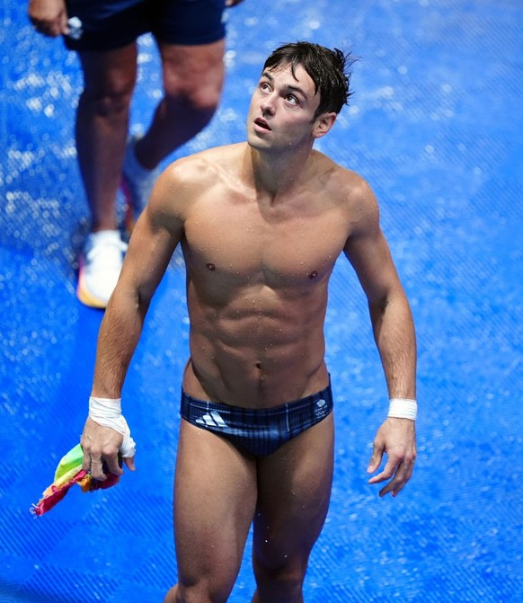 Great Britain&#039;s Tom Daley during the Men&#039;s Synchronised 10m Platform Final at the Aquatics Centre on the third day of the 2024 Paris Olympic Games in France. Picture date: Monday July 29, 20 ...