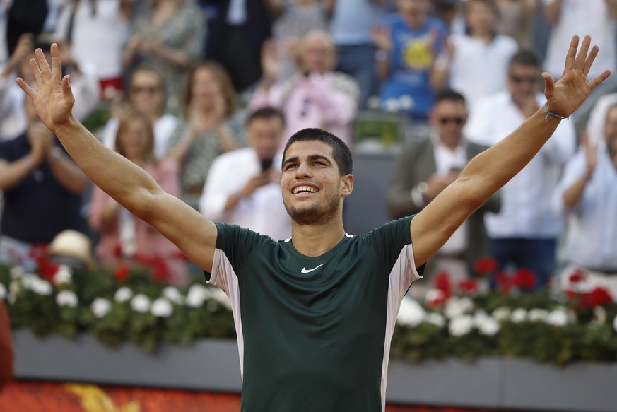 Carlos Alcaraz, titré à Madrid, est monté au 6e rang du classement ATP.