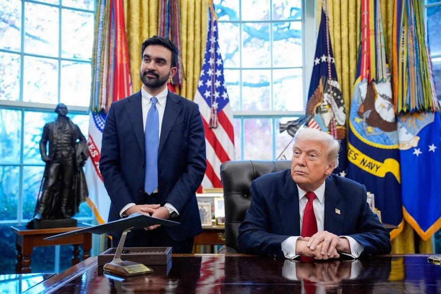 Zohran Mamdani, le maire de New York, et Donald Trump dans le Bureau ovale.