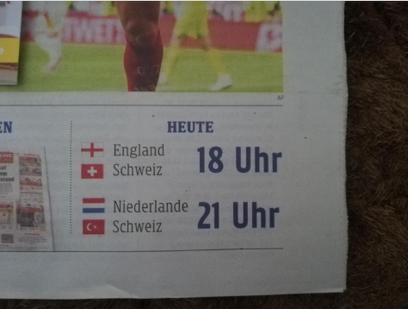 Fail: EM Schweiz mit Türkei verwechselt