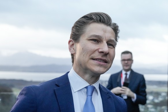 epa12504482 Finnish Minister of Defense Antti Hakkanen after the defense ministers' meeting of the Joint Expeditionary Force (JEF) in Bodo, Norway, 05 November 2025. Norway is hosting defense min ...
