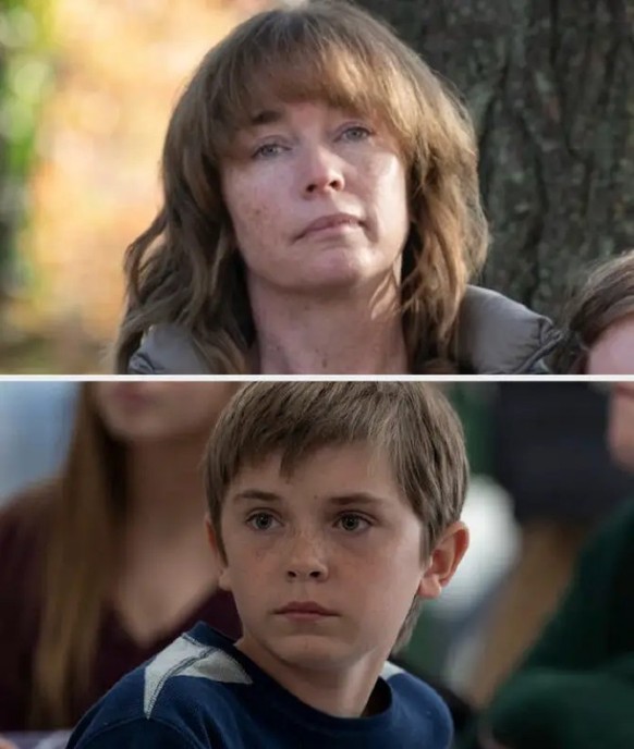 Julianne Nicholson as Lori and Cameron Mann as Ryan Ross in Mare of Easttown