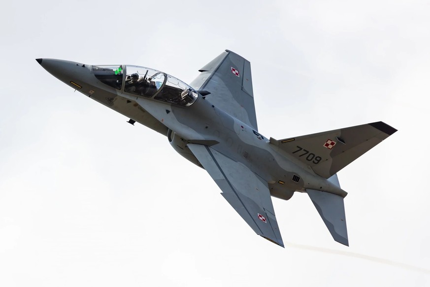 A jet Leonardo M-346 from the Polish air force. elected official sounding alarm