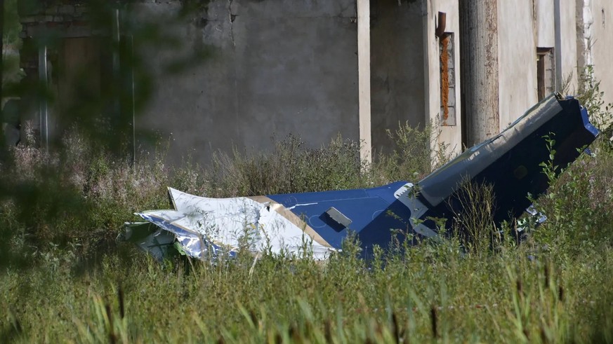 Débris du jet privé de Prigoschin.