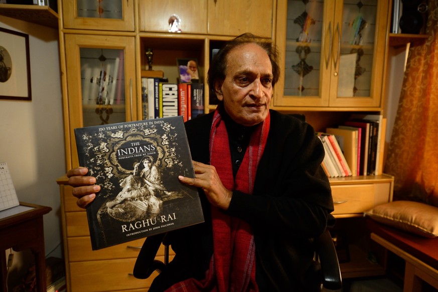 NEW DELHI, INDIA - JANUARY 8: Eminent Photographer Raghu Rai, who began taking pictures that document contemporary India, on work at his Mehrauli office on January 8, 2015 in New Delhi, India. (Photo  ...