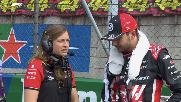 Laura Müller avec Esteban Ocon.