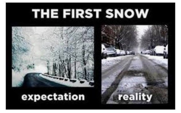 Der erste Schnee: Vorstellung vs. Realität