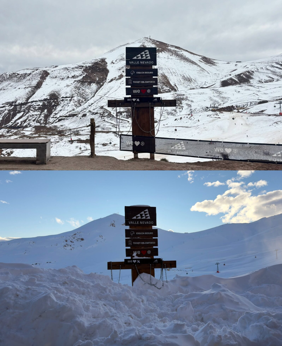 La station de Valle Nevado au Chili a vu son décor changer radicalement.