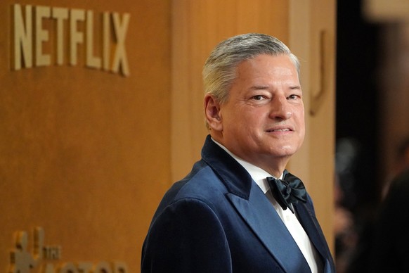 Ted Sarandos arrives at the 32nd Annual Actor Awards on Sunday, March 1, 2026, at the Shrine Auditorium and Expo Hall in Los Angeles. (Photo by Jordan Strauss/Invision/AP)
Ted Sarandos