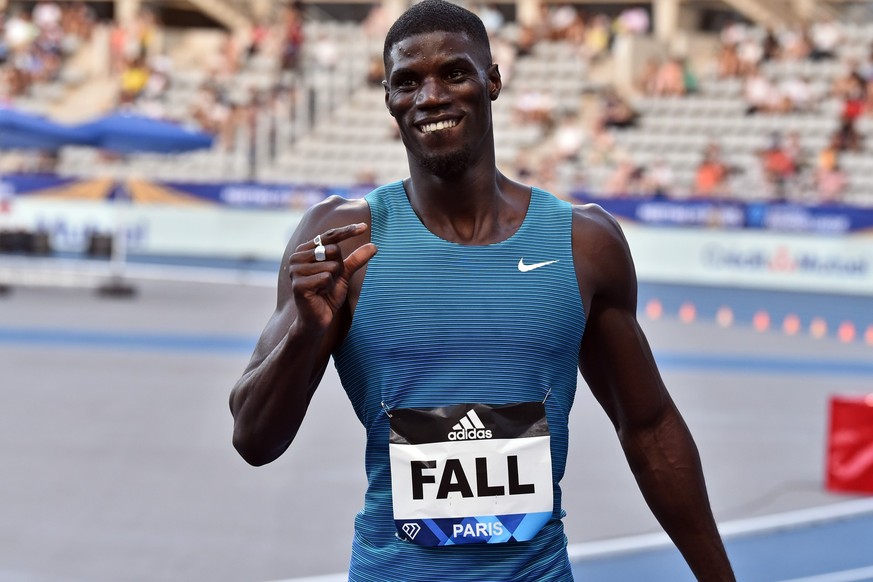 Mouhamadou Fall of France competes in 200 meters men during the IAAF Wanda Diamond League: Meeting the Paris at Stade Charlety on June 18, 2022 in Paris, France
(Photo by Michele Maraviglia/NurPhoto v ...