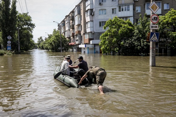 Dans les rues de Kherson.