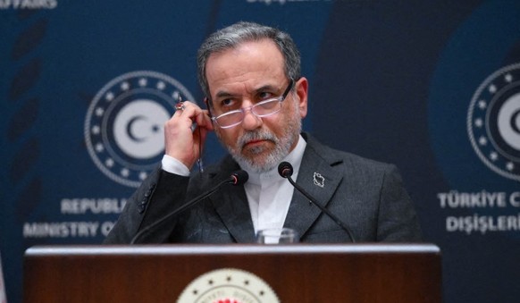 ISTANBUL, TURKIYE - JANUARY 30: Iranian Foreign Minister Abbas Araghchi and Turkish Foreign Minister Hakan Fidan (not seen) hold a joint press conference in Istanbul, Turkiye on January 30, 2026. Arif ...