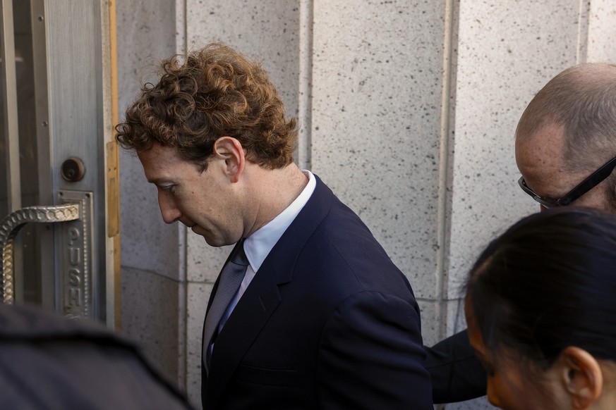 epa12754968 Mark Zuckerberg, Chief Executive Officer of Meta Platforms, arrives for a court appearance at the Los Angeles County Superior Court in downtown Los Angeles, California, USA, 18 February 20 ...