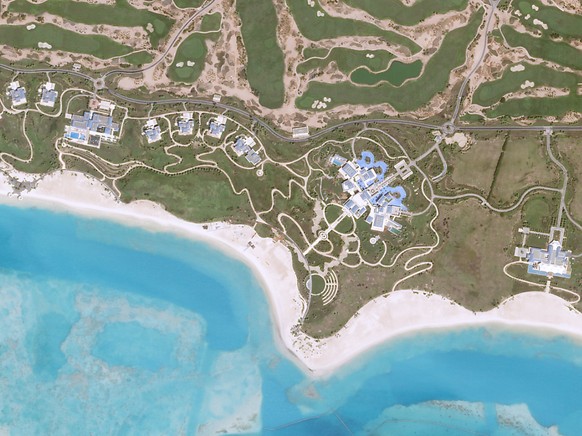 Une photo satellite montre les palaces de la future ville de Neom.