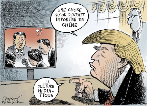 Dessin de Patrick Chappatte paru dans le New York Times le 26 janvier 2017.