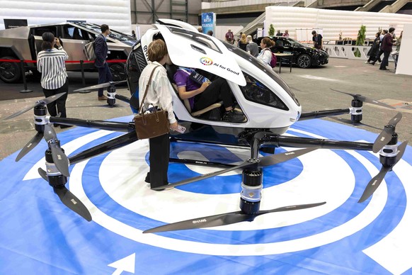 Un véhicule aérien autonome de la société EHang.