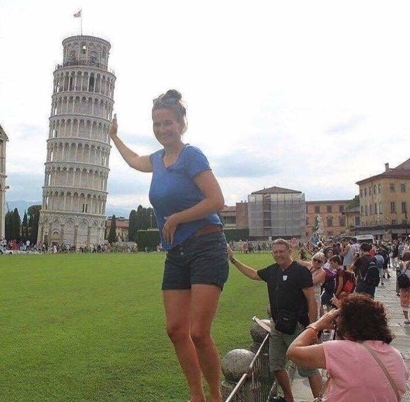 Optische Täuschung: Turm von Pisa