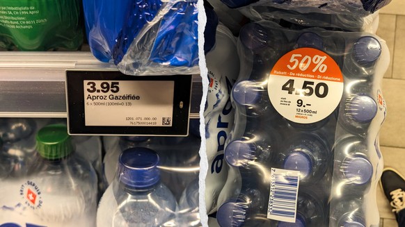 Rabais sur l&#039;eau à la Migros.