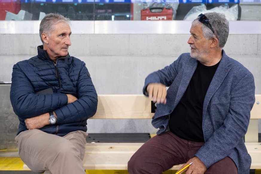 Klaus Zaugg (à droite) avec Peter Zahner, le CEO des ZSC Lions.