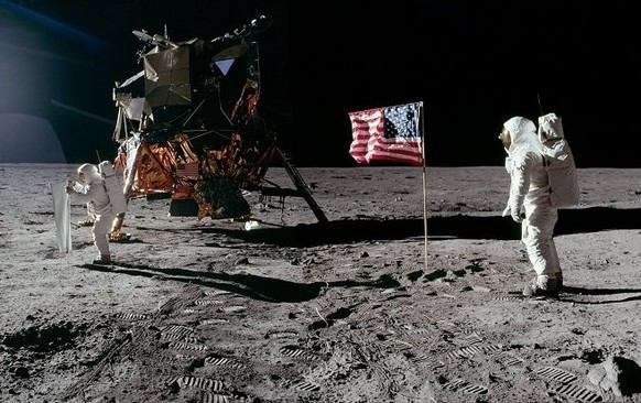 Der untere Teil der US-Landefähre «Eagle» von Apollo 11 steht immer noch auf dem Mond.