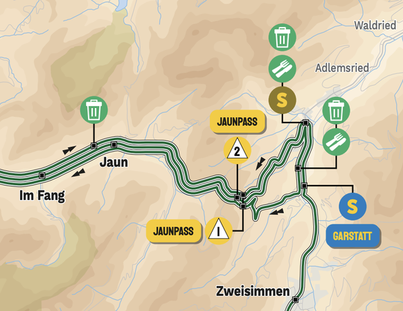 Samedi 2 mai, les coureurs escaladeront le col depuis Charmey, depuis Garstatt et enfin depuis Reidenbach, soit la montée classique du Jaun depuis le canton de Berne.