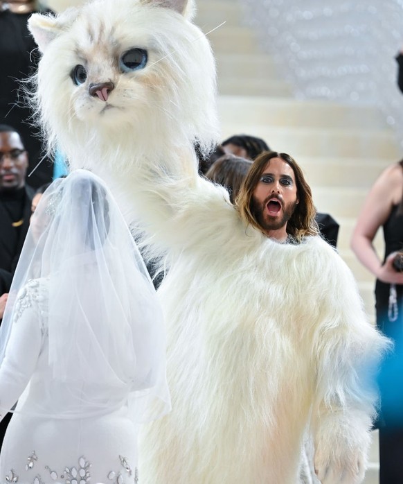 NEW YORK, NEW YORK - MAY 01: Jared Leto arrives to The 2023 Met Gala Celebrating &quot;Karl Lagerfeld: A Line Of Beauty&quot; at The Metropolitan Museum of Art on May 01, 2023 in New York City. (Photo ...