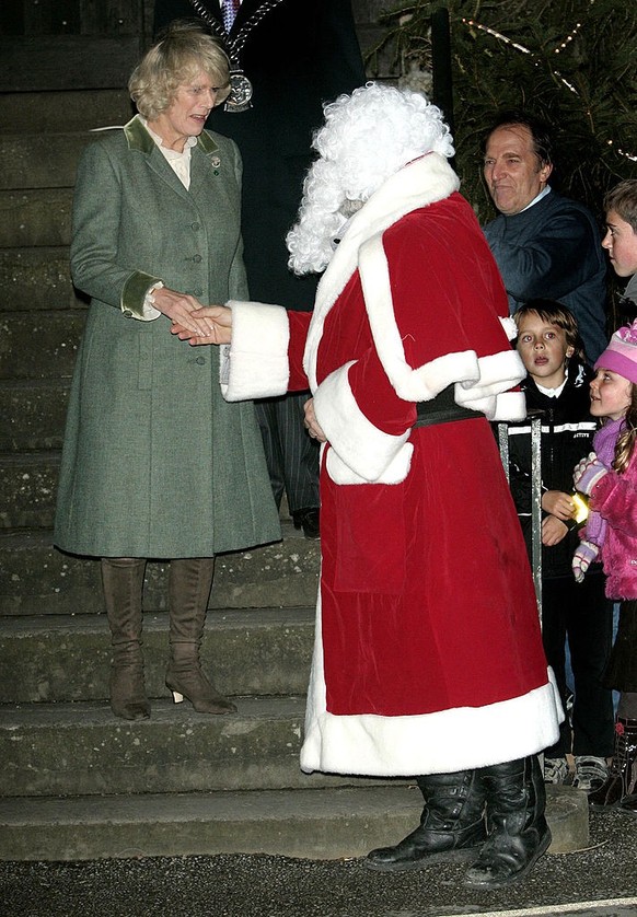 The Duchess Of Cornwall Switches On The Tetbury Christmas Lights. . (Photo by Mark Cuthbert/UK Press via Getty Images)