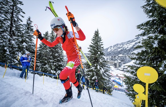 Marianne Fatton en action lors de la course sprint des Championnats d’Europe en 2024.