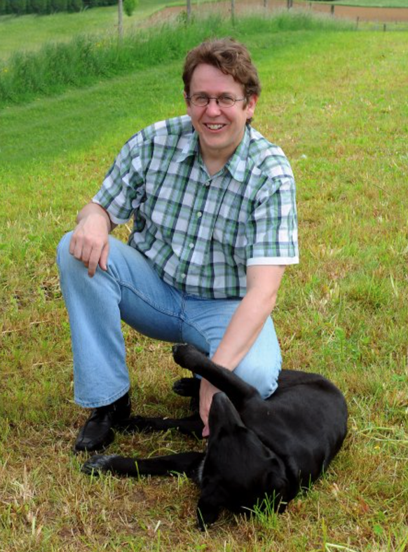 Albert Rösti et sa chienne Lea en 2009.