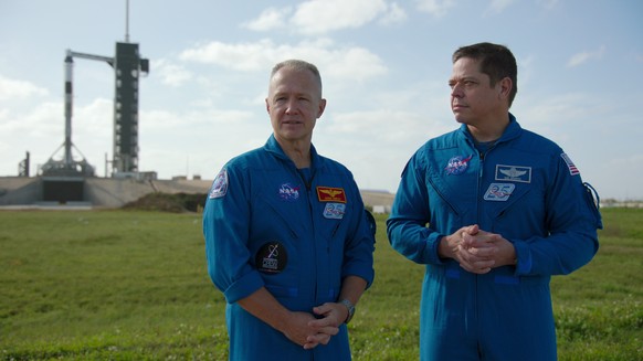 Nos deux astronautes en bleu de travail.