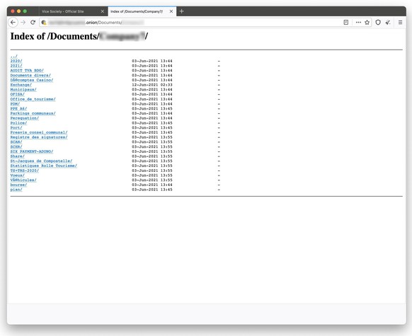 Répertoires de fichiers de la commune romande de Rolle accessibles sur le Darknet.