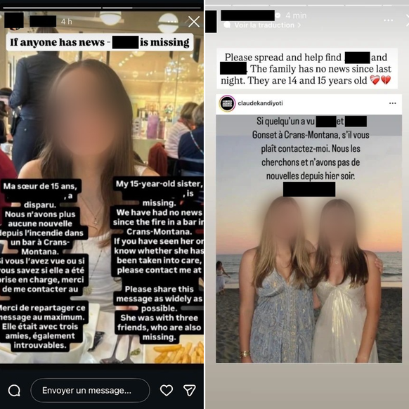 Des mineures disparues à Crans-Montana.