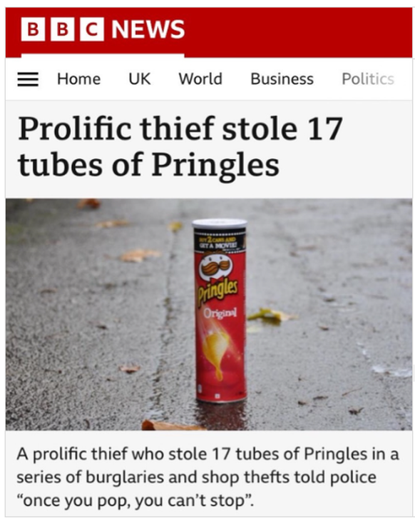 Faildienstag: DIeb klaut Pringles