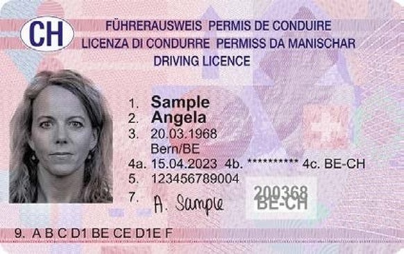 So sieht der neue Schweizer Führerausweis aus.
