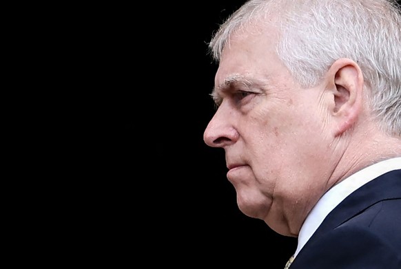 (FILES) Britain's Prince Andrew, Duke of York arrives at St. George's Chapel, Windsor Castle, to attend the Easter Mattins Service on March 31, 2024. Britain's former prince Andrew has  ...