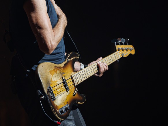 epa13087471 British singer Sting performs on the Stravinski stage during the 60th Montreux Jazz Festival (MJF) in Montreux, Switzerland, 04 July 2026. The MJF runs from 03 to 18 July 2026. EPA/Valenti ...