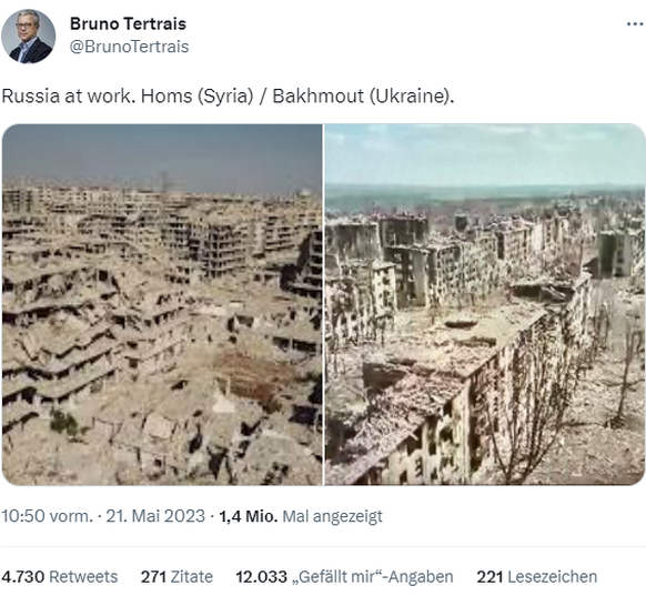Homs en Syrie et Bakhmut en Ukraine.