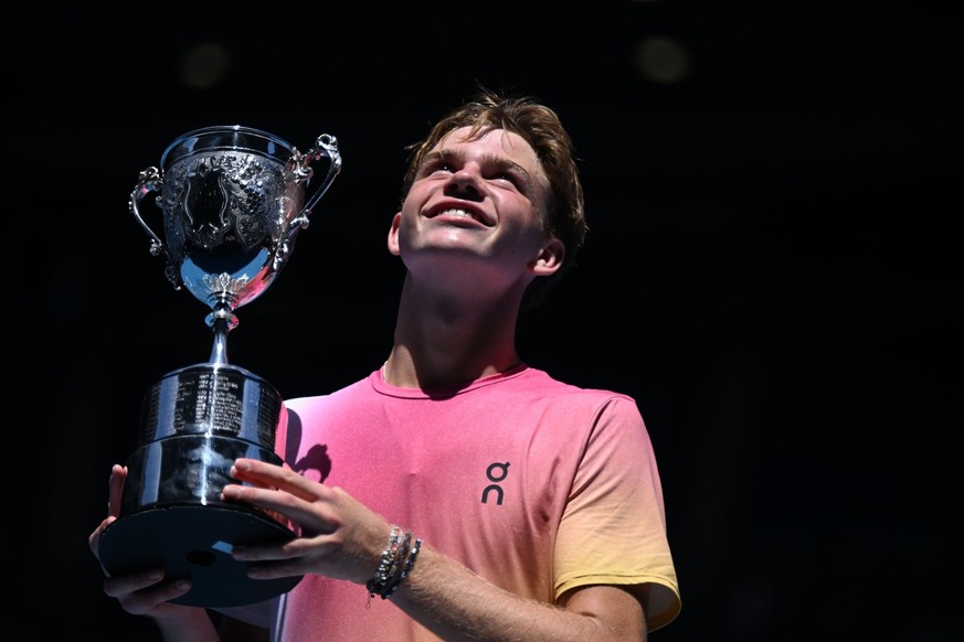 Henry Bernet, vainqueur de l'Open d'Australie juniors.