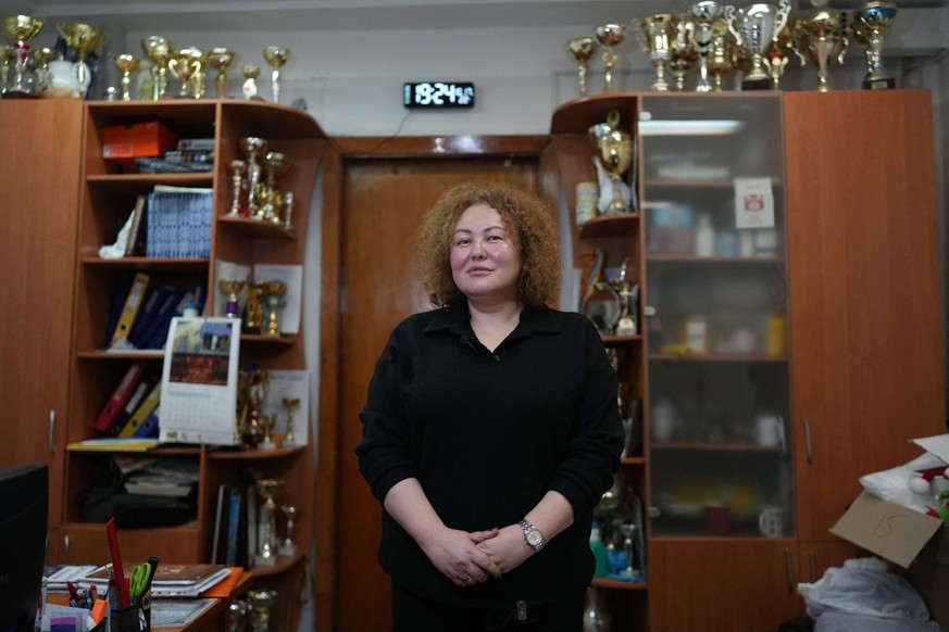 Ayuna Morozova, éducatrice et l'une des responsables de la plus grande piscine de Kharkiv.