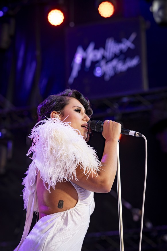 Raye on stage of the Lac at the 58th Montreux Jazz Festival, 18th July 2024, (c) Emilien Itim