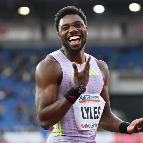 Noah Lyles a réussi 9''79 sur 100 m lors des championnats des Etats-Unis