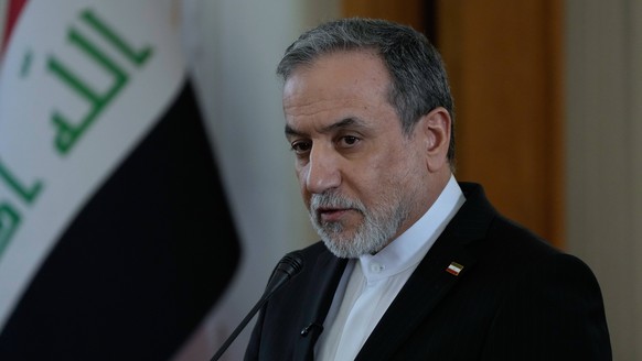 Iranian Foreign Minister Abbas Araghchi speaks in a joint press briefing with his Iraqi counterpart Fuad Hussein in Tehran, Iran, Sunday, Jan. 18, 2026. (AP Photo/Vahid Salemi)
Abbas Araghchi