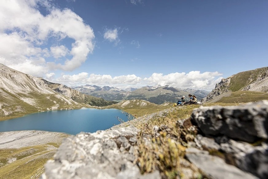 La montée vers le Lai da Rims.