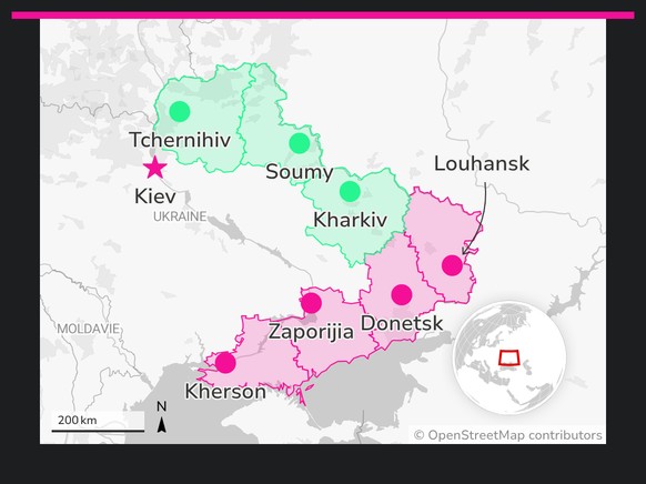 Carte Donbass Ukraine.