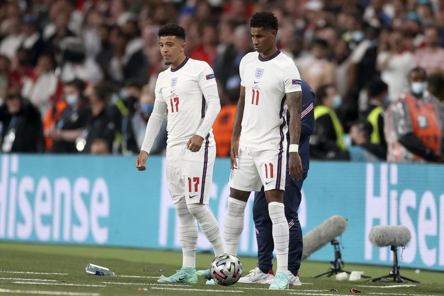 Marcus Rashford et Jadon Sancho lors de la finale de l&#039;Euro 2020