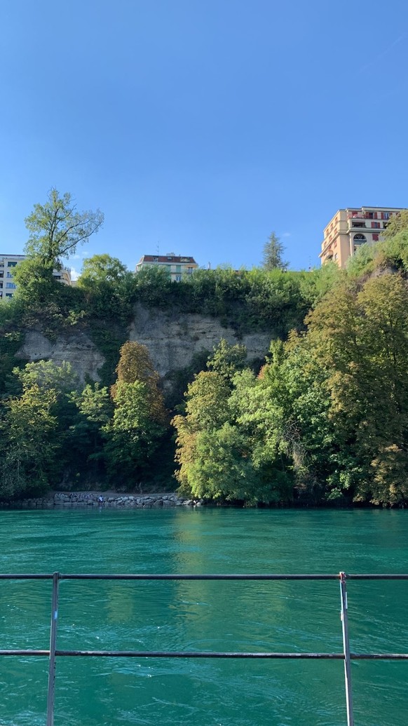 Rien de mieux que de piquer une tête là où l&#039;Arve et le Rhône se rejoignent, entouré de falaises et de végétations.