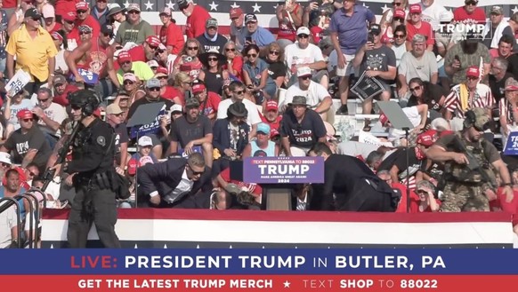 BUTLER, PENNSYLVANIA, UNITED STATES - JULY 13: (----EDITORIAL USE ONLY - MANDATORY CREDIT - &#039;TRUMP CAMPAIGN OFFICE / HANDOUT&#039; - NO MARKETING NO ADVERTISING CAMPAIGNS - DISTRIBUTED AS A SERVI ...
