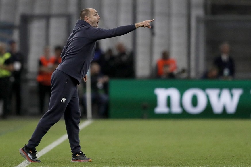 epa10280221 Marseille&#039;s head coach Igor Tudor reacts during the UEFA Champions League group D soccer match between Olympique Marseille and Tottenham Hotspur, in Marseille, France, 01 November 202 ...