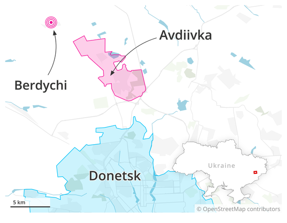 Avdiivka, Berdychi et Donetsk.